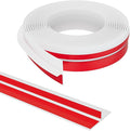 T-Shaped Door Draft Stopper, 1.97 in x 20 Ft Silicone Seal Strip for Windows Gaps, Weather Stripping Seal Strip Shower Sweep, White