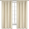 BGment Beige Blackout Curtains 63 Inches Length for Bedroom - Thermal Insulated Drapes Room Darkening with Rod Pocket for Living Room, 42 x 63 Inch, 2 Panels