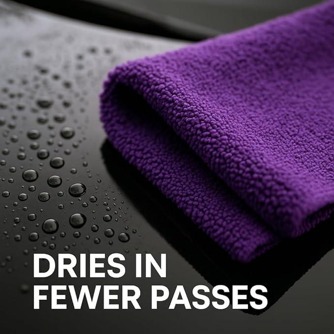 6 Pack Reusable Pak Details Micro Fiber Towels Car Detailing | 16x16 Ultra-Absorbent & Dual-Sided Car Microfiber Towel for Polishing, Wax Removal & Buffing | Lint & Streak-Free | Auto Cleaning Cloths