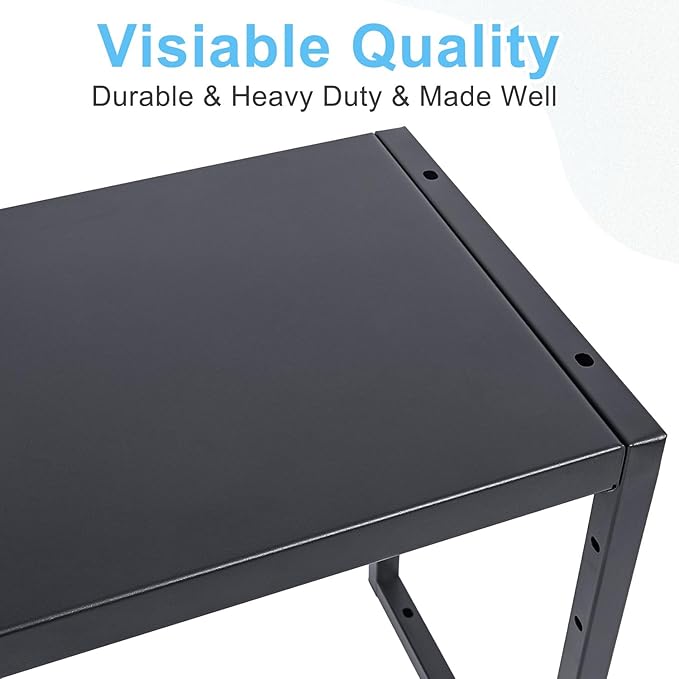 Expandable Metal Storage Shelves, 110LBS Heavy Duty Shelving Units and Storage For Pots Pans Small Appliances, Adjustable Metal Storage Shelf Rack For Kitchen Cabinets Closet Pantry Warehouse Garage