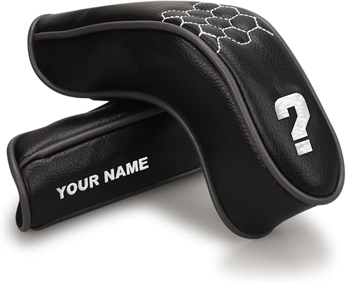 mytag 8PCS Golf Hybrid Iron Covers Set, Knit Hybrid Head Covers, Fits Cobra T Rail, Cleveland Launcher, Wilson Launch Pad, Tour Edge Hot Launch - Customizable