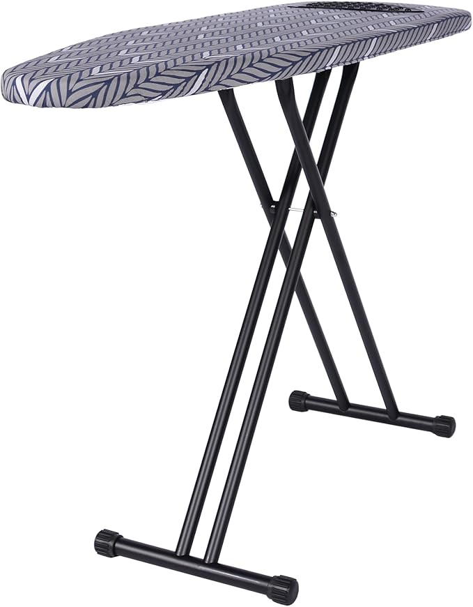 Ironing Board Full Size, Metal Construction Iron Board with Extra Thick Heavy Duty Padded Cover, Stable Structure, Anti-Skid Feet