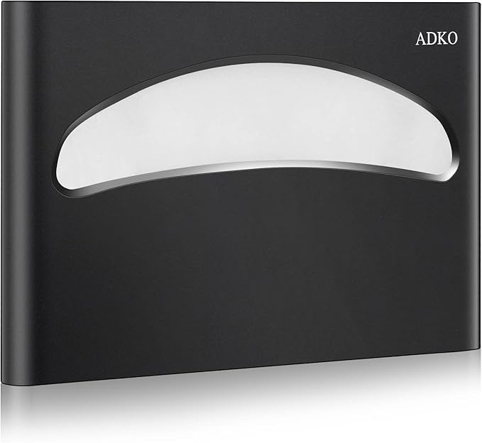 Toilet Seat Cover Dispenser Wall Mounted SUS 304 Stainless Steel (Matte Black)