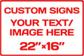 Custom Sign, Custom Sign for Business, Indoor/Outdoor use. 16 * 22 Inches,Multiple Sizes,Aluminum Personalized Signs, Rust Free .04 Aluminum, Fade Resistant,