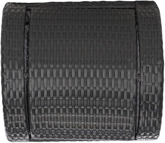 Safavieh Outdoor Collection Serapis Black Wicker Trash Bin