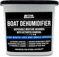 Moisture Absorber and Boat Dehumidifier, Charcoal Odor Remover for Damp Smell and Humidity, Unscented and Fragrance-Free, 1 Pack, Ideal for Basement, Closet, Home, RV, or Boating, No Refill Needed