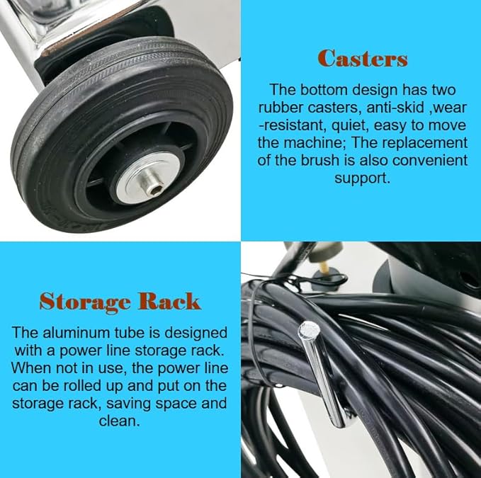 Floor Scrubber Buffer Polisher Commercial Floor Scrubber Machine 18" Tile Floor Cleaning and Polishing Machine 110V 1100W