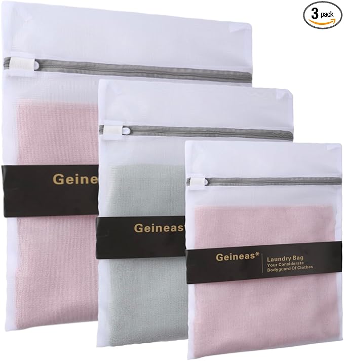 Lingerie Bags for Washing Delicates Pack Of 3 L/M/S Laundry Bags Mesh Wash Bags for Bra Socks Underwear Baby Clothes Garment Bag for Washing Machine