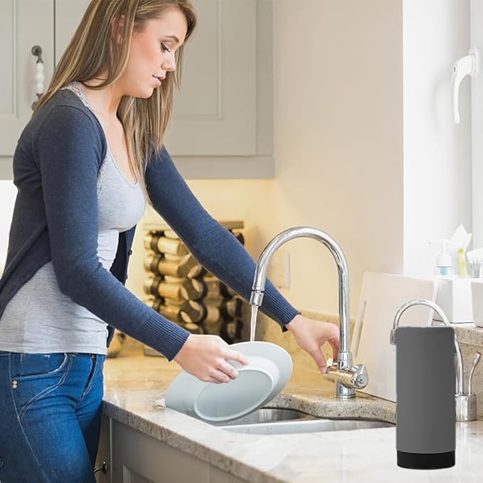 Soap Dispenser,Dish Soap Holder for Kitchen Sink 8 oz Round Refillable Foaming Soaps Dispenser Shampoo and Conditioner Bottles Watertight Silicone Squeeze Bottle for Bathroom Gray