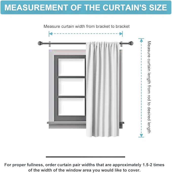 RYB HOME Room Darkening Thermal Insulated Curtains 50% Light Block Curtains Windows Dressing Privacy Protect for Bathroom Kids Nursery, Wide 42 x Long 54 inch, Pure White, 1 Pair