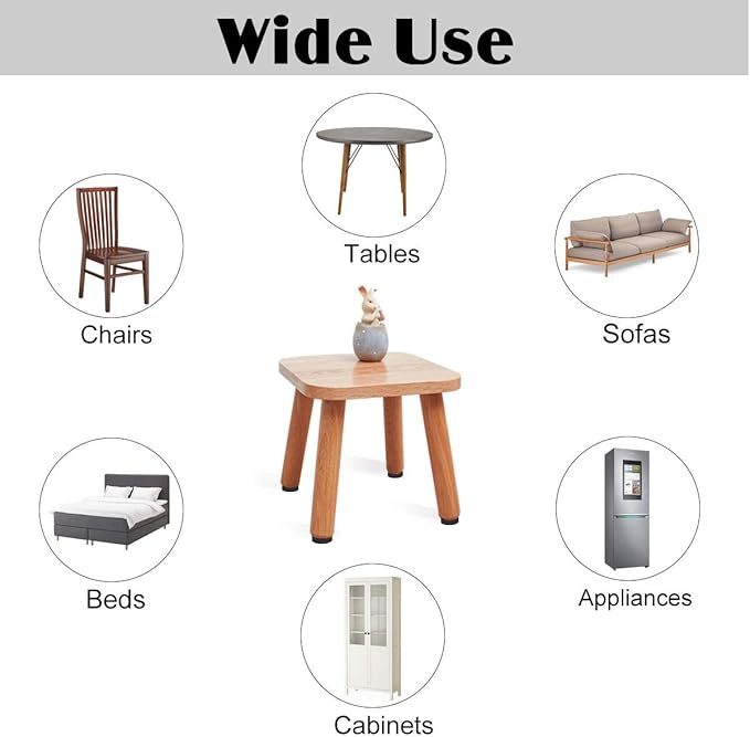 Felt Furniture Pads 136 Pieces, Felt Pads for Furniture Black 5mm Thick, Floor Savers for Furniture Anti Scratch, Best Floor Protectors with Case for Hardwood Floors
