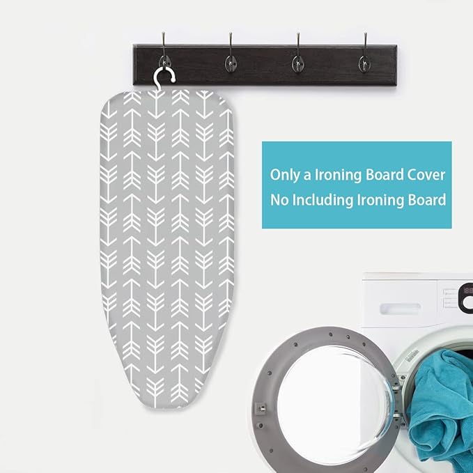 12 x 32 Tabletop Ironing Board Cover and Premium Heavy Duty 4 Layer Pad Extra Thick Padding, Heat Reflective and Stain Resistant with Elasticized Edges 12.5 x 32 inch Iron Board Covers