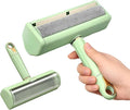 Pet Hair Remover Lint Roller - Washable Reusable, Static Adsorption for Cat Dog Hair Removal On Furniture, Sofas, Bedding, Carpets，Pet Hair Removal Tool，Dog Hair Remover，Lint Remover (Green)