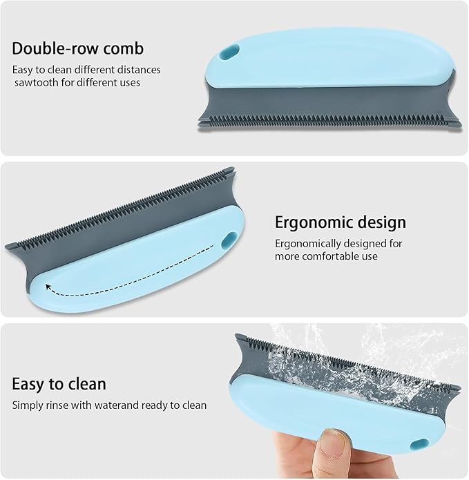 Pet Hair Remover, Portable Dog Cat Hair Remover, Lint Remover, Reusable Pet Hair Removal Tool, Lint Shaver Cleaner Pro, Carpet Scraper for Couch Furniture, Blanket, Clothing, Carpet, Rugs (5)
