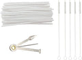 WAFJAMF Multifunctional Pipe Cleaning Kit,50 Pieces of Cleaning Strip 1 Pcs 3-in-1 Pipe Tamper Reamer and 5 Pcs Straw Brush
