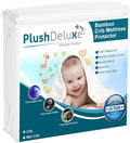 Crib Mattress Protector 100% Waterproof, Noiseless – Viscose Made from Quilted Ultra Soft White Terry Fitted Sheet Style (28"x52")