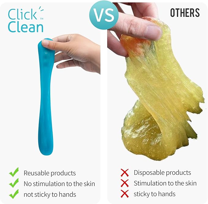 CLICK CLEAN Keyboard Cleaning Gel, 7oz Universal Cleaning Gel for Keyboards Electronics Dust Cleaner for Car, Laptop, Air Vents