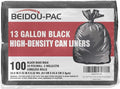 13 Gallon Trash Bags, 100 Count Black Tall Kitchen Garbage bags, Multi-purpose Trash Can Bin Liners for Bathroom, Office, Industrial, Commercial, Janitorial, Municipal, Recycling