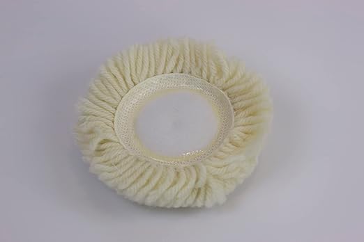 PMD Products 5pk 3" Inch (75MM) Buffer Polish Pads Long Natural Wool Hook and Loop Attached