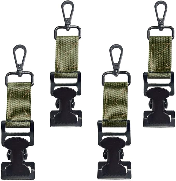 Glove Holder Clip Grabber for Work, Rescue Firefighter Turnout Gear With Alligator Clip, Utility Strap 4 Pieces
