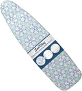 Ironing Board Cover and Pad, Resist Scorching and Staining, 15x54 Reflective Silicone Ironing Board Cover with Thick Padding Extra Thick with Elastic Edges 4 Fasteners
