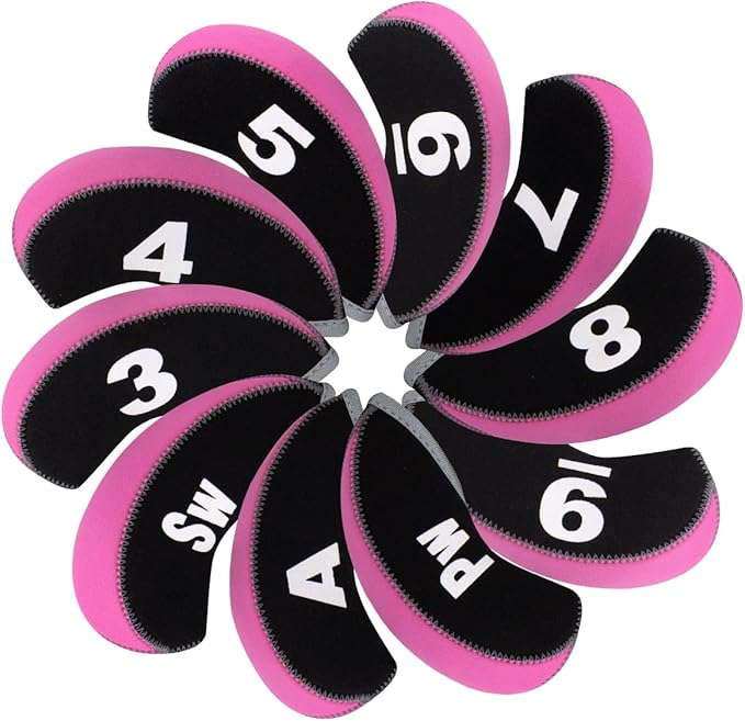 Golf Iron Covers for Golf Clubs Neoprene Golf Iron Cover Set 11pcs/10pcs Golf Iron Headcovers Golf Club Head Covers Fit All Brands