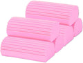 6-Pack Damp Clean Duster Sponge,Magic Sponge Eraser for Housekeeping,Reusable Cleaning Sponge for Blinds,Vents,Mirrors,Glass, Baseboards,Window Track Grooves and Railings (Pink)