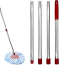 Mop Handle for Ocedar, Spin Mop Handle for O Cedar, 4-Section Mopping Handles Replacement for Ocedar, 30" to 58" Adjustable Stick for O-Cedar, Extra Long Pole Handles for O Cedar