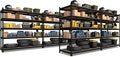 PrimeZone 5 Pack Heavy Duty Storage Shelves - 47" W x 18" D x 71" H 5 Tier Adjustable Garage Storage Shelving, Metal Storage Utility Rack Shelf Unit for Warehouse Pantry Closet Kitchen, Black