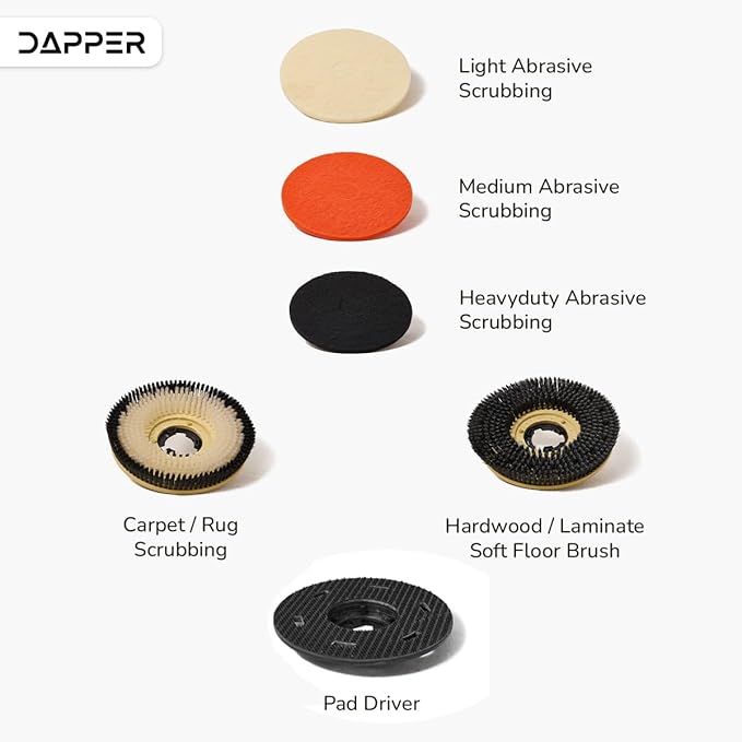 17" Heavy-duty Multi-Functional Floor Buffer Polisher Machine - Clean, Buff, Scrubb and Polish with Ease! Ideal for Carpets Too! Includes Optional Solution Tank, 2 Brushes and 3 Scouring Pads