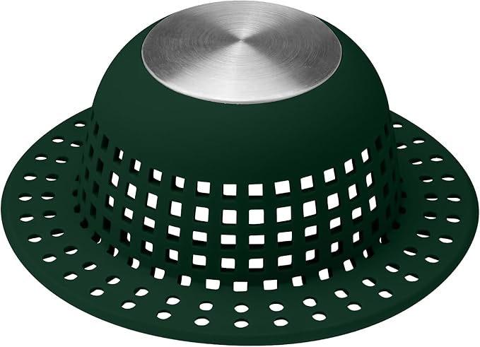 Shower Drain Hair Catcher, Bathtub Drain Cover Foldable Silicone Shower & Tub Protector for Pop-Up & Regular Drains