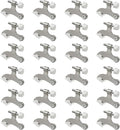 24 Pack Hinge Pin Brushed Nickel Door Stopper, Adjustable Heavy Duty Hinge Pin Door Stop with Rubber Bumper Tips