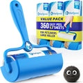PetLovers 6.3" Large Lint Roller for Pet Hair Extra Sticky 360 Sheets, Ideal for Pet Hair Removal from Furniture & Clothes, Dog and Cat Lint Remover 4 Pack