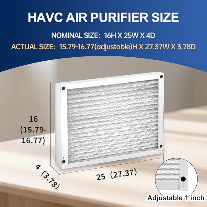 413 Replacement Air Filter MERV 13 16x25x4 for Air Purifiers Model 1410 1610 2140 2400 2410 2416 3410 4400 or 2400 with Upgrade Kit 1413 Pleated HVAC AC Furnace Filter 2-Pack