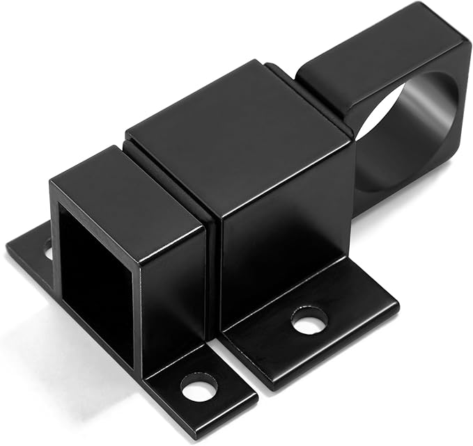 4 Packs Self-Closing Latches, Black Spring Door Lock, Aluminum Alloy Automatic Gate Latch with Spring Loaded Pin, Security Window & Cabinet Lock