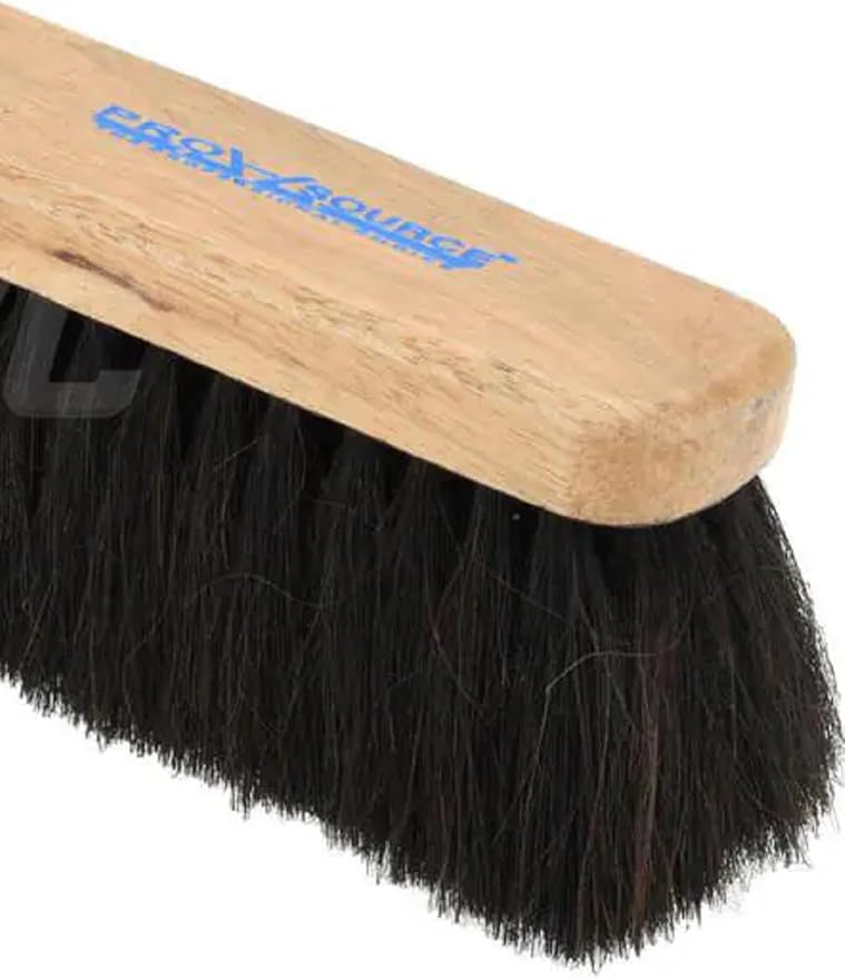 PRO SOURCE Horsehair Push Broom Head with Threaded Wood Block: 18 inch Wide