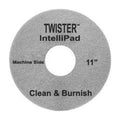 Diversey DD1229106 TASKI Twister Intellipad Diamond Coated Floor Machine Cleaning Pad, Made in USA, Burnish to High Super Gloss Finish, Grey/Brown, 11-inch (Pack of 2)