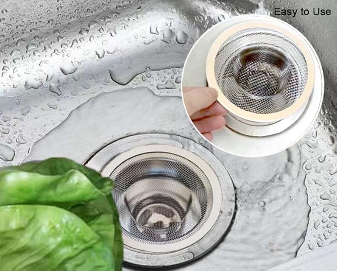 20PCS Stainless Steel Slop Basket Filter Trap, 2.75" & 4.41" Bathroom Sink Drain Strainer Mesh, Mesh Drain Cover Drain Sink Screen for Bathroom Bathtub Kitchen Laundry Lavatory Balcony RV Floor Drain