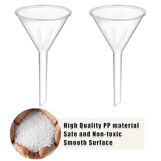 LANIAKEA 20PCS Plastic Funnel Set, 3" Plastic Funnel, Clear Funnels for Filling Bottles, Lab, Water Bottle,Capsule,Oils, Perfume, Liquid