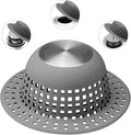 Shower Drain Hair Catcher, Bathtub Drain Cover Foldable Silicone Shower & Tub Protector for Pop-Up & Regular Drains