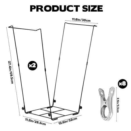 2 pcs Metal Trash Bag Holder, Outdoor Metal Leaf Bag Holder Stand, Garbage Bag Frame Holder for 30-45 Gallon Bags, for Yard Camping Garden Lawn Party Supplies