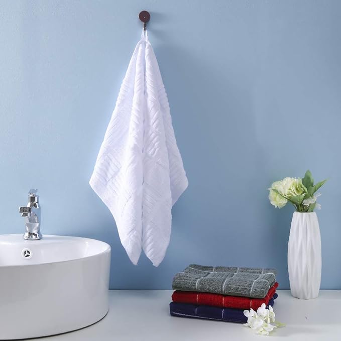 Anyi Kitchen Dish Towels Heavy Duty Absorbent Dish Cloths with Hanging Loop 100% Cotton Tea Bar Towels (16x26, Set of 3, Red)