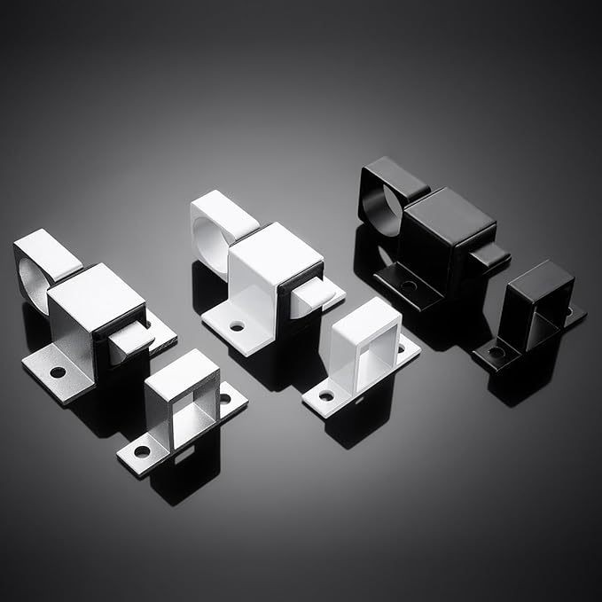 4 Packs Spring Door Lock, White Self-Closing Gate Latch with Aluminum Alloy, Security Latch for Windows, Cabinets & Gates