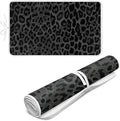 Black Ironing Mat Portable Leopard Print Ironing Pad for Steam Pressing on Tabletop or Bed,Heat Resistant Portable Quilting & Travel Blanket Ironing Board Alternative Cover