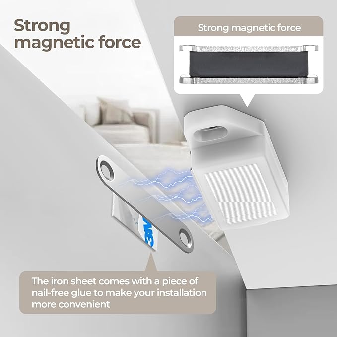 Cabinet Magnetic Catch Door Latch 30LB for Kitchen Drawer Magnets to Stay Closed Magnetic Catch Closet for Drawer（White 12 Pack）