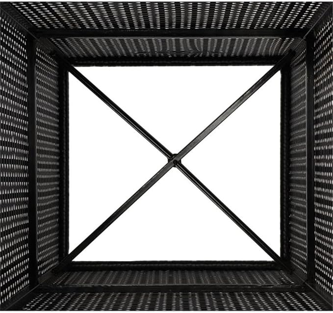 Safavieh Outdoor Collection Serapis Black Wicker Trash Bin