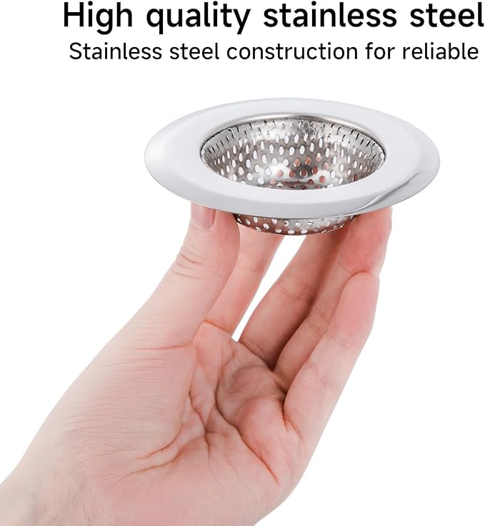 2PCS Bathtub Drain Strainer Cover - 2.84 inch Stainless Steel Shower Drain Hair Catcher