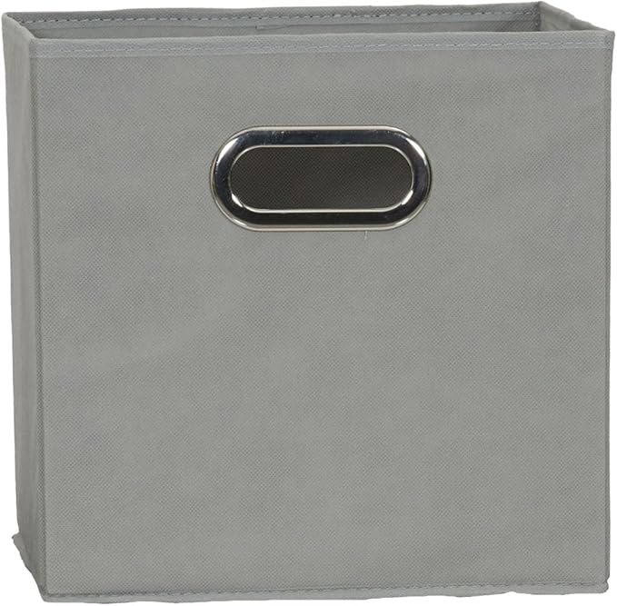 Household Essentials 84-1 Foldable Fabric Storage Bins | Set of 6 Cubby Cubes with Handles | Gray (Pack of 6)