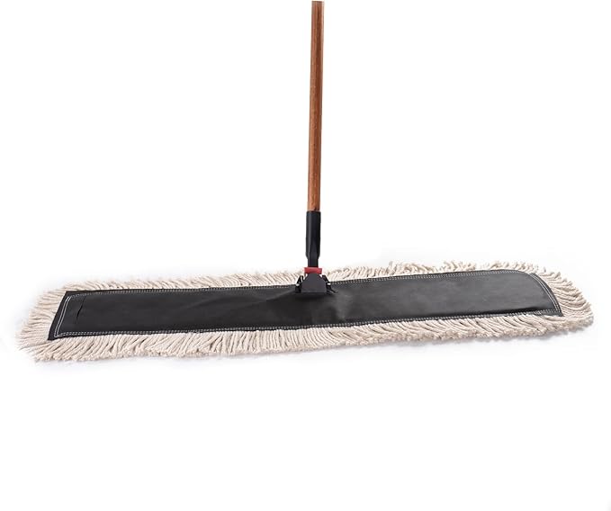 Matthew Cleaning 36'' High Strength Disposable Dust Mop Cotton Cut-end Yarn Mop Replacement Heads for Residential & Commercial Fit Standard Dust Mop Frames, Hardwood, Laminate, Concrete Floors 6Pack