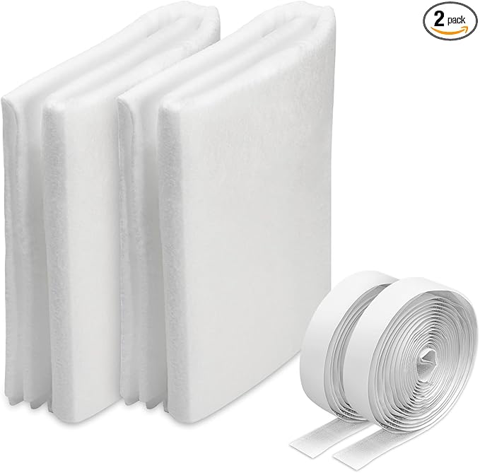 UCINNOVATE MERV 13 Filter Media 20"x90", 2 Pack 12.5 Ft² Cut to Fit Electrostatic Air Filters with 125" Tape, Reduce Dust, Pollen and Pet Dander(0.3 Microns) for HVAC AC Vent Purifiers Home Ceiling